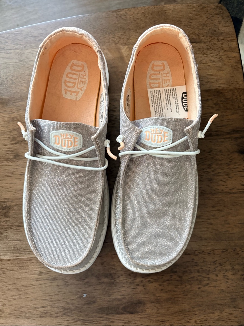Hey Dude Wally Sparkle Casual Shoes in Light Pink - woman’s size 10